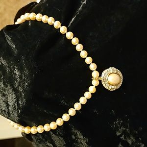 Ladies Pearl Necklaces signed Japan 18inches long.